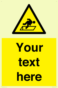 Custom Warning Hatch Sign